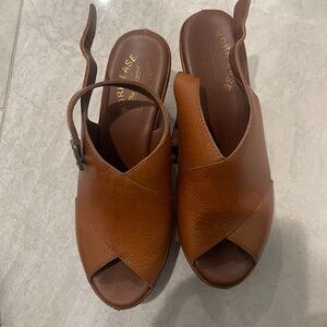 Kork-Ease Tan Leather Mules
